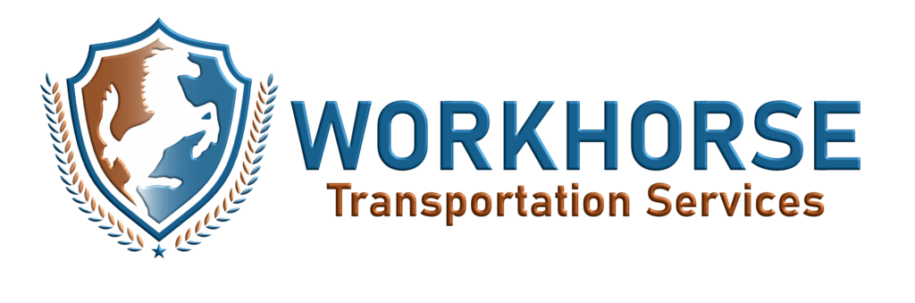 Workhorse Transportation Services logo horizontal in color. Logo design.